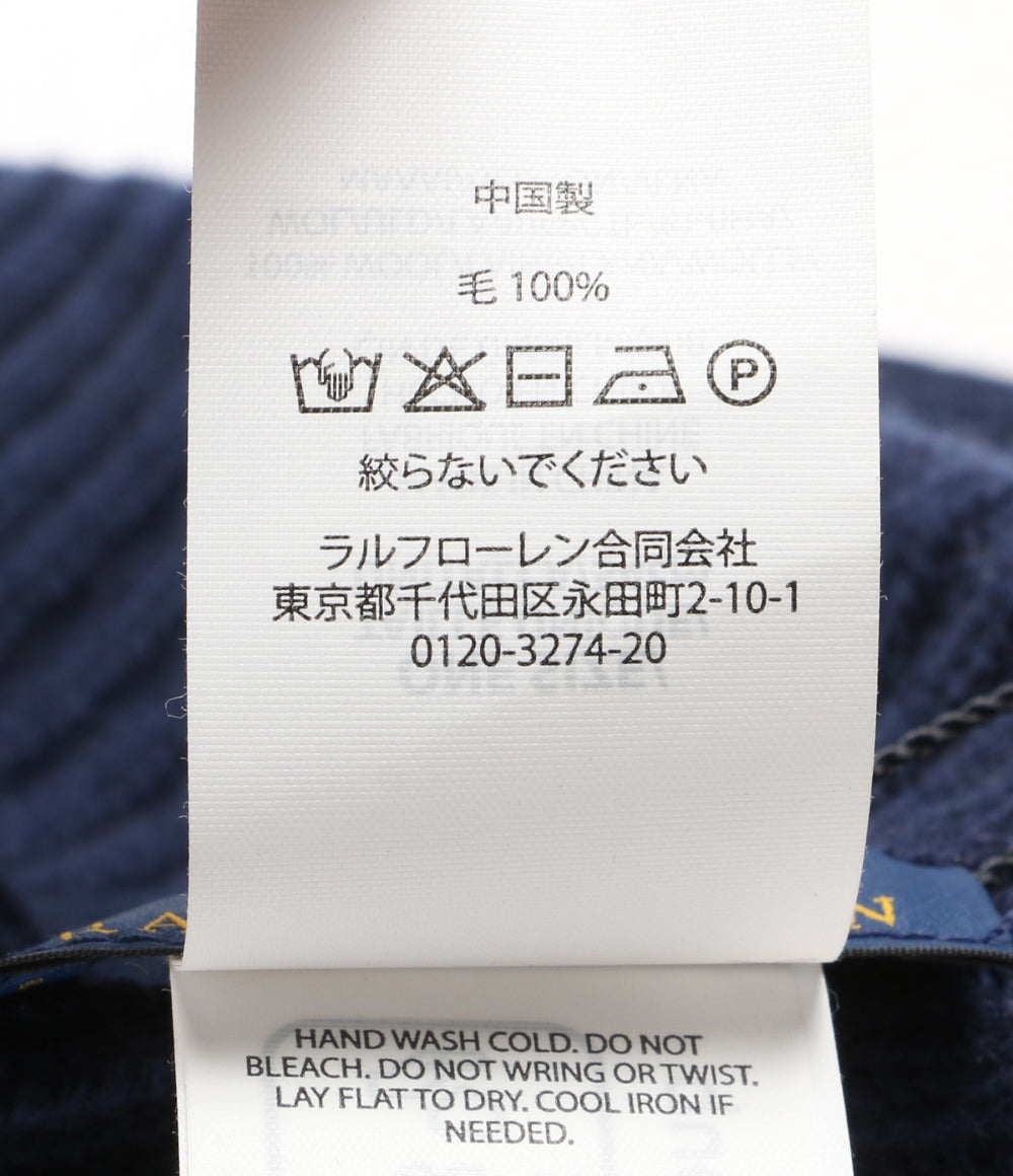 美品 POLO RALPH LAUREN ニット帽 ビーニー PC1333 ネイビー メンズ SIZE ONE ポロ・ラルフローレン