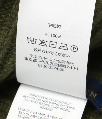 美品 POLO RALPH LAUREN ニット帽 ビーニー PC1333 グリーン メンズ SIZE ONE ポロ・ラルフローレン