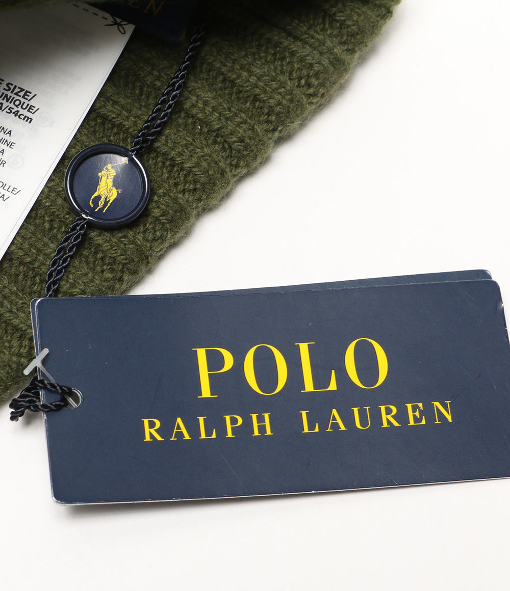 美品 POLO RALPH LAUREN ニット帽 ビーニー PC1333 グリーン メンズ SIZE ONE ポロ・ラルフローレン