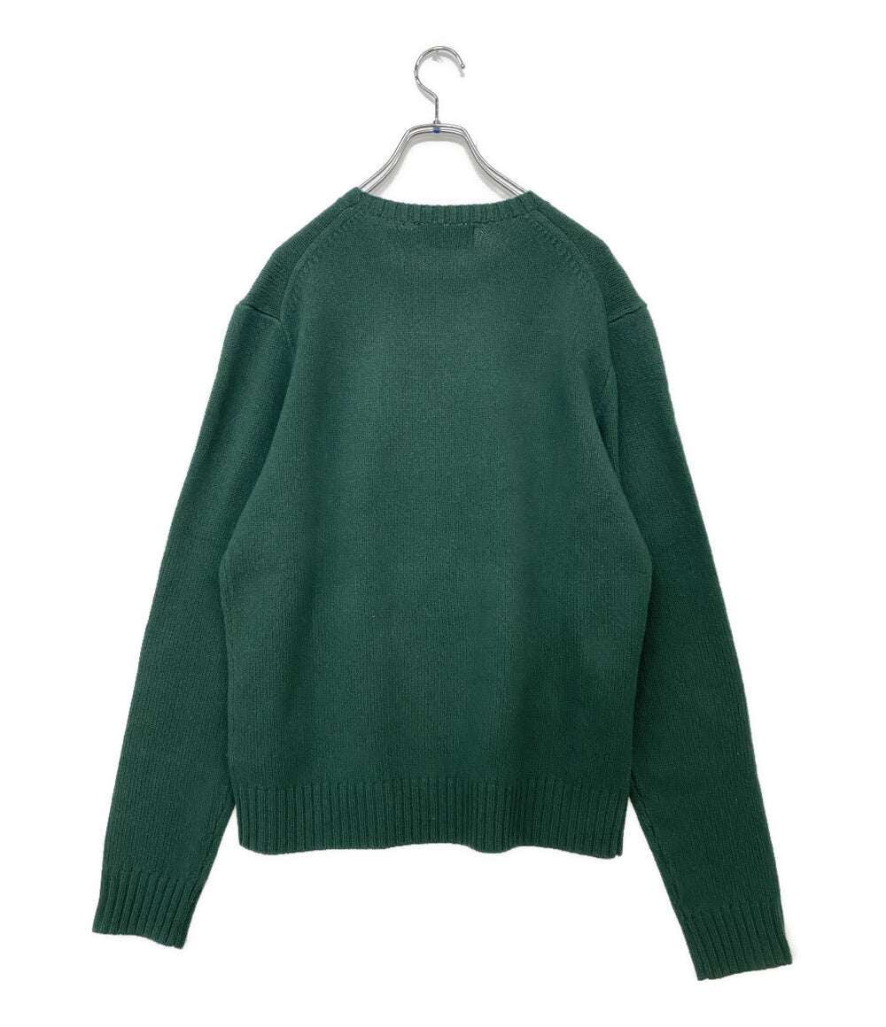 美品 POLO RALPH LAUREN ニット Poloベアセーター グリーン ウール メンズ SIZE M ポロ・ラルフローレン