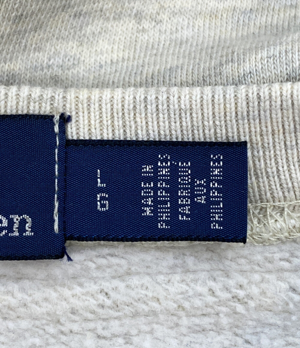 美品 POLO RALPH LAUREN 後付パーカー コットン 染み込みプリント メンズ SIZE L ポロ・ラルフローレン