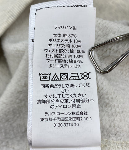 美品 POLO RALPH LAUREN 後付パーカー コットン 染み込みプリント メンズ SIZE L ポロ・ラルフローレン