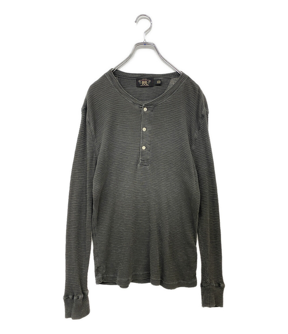 RRL RALPH LAUREN ダブルアール エル ラルフローレン 長袖Ｔシャツ サーマル ヘンリー ブラック メンズ SIZE L