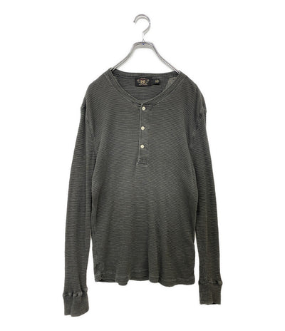 RRL RALPH LAUREN ダブルアール エル ラルフローレン 長袖Ｔシャツ サーマル ヘンリー ブラック メンズ SIZE L