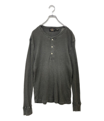 RRL RALPH LAUREN ダブルアール エル ラルフローレン 長袖Ｔシャツ サーマル ヘンリー ブラック メンズ SIZE L