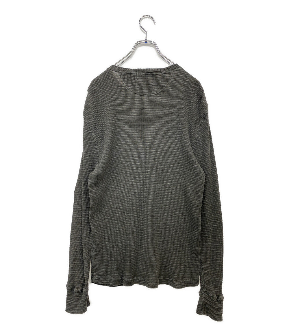 美品 RRL ごま塩 ヘンリー ネック サーマル シャツ ロンT XS ラルフ RRL RALPH LAUREN ダブルアール エル ラルフローレン 長袖Tシャツ