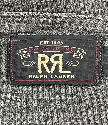 RRL RALPH LAUREN ダブルアール エル ラルフローレン 長袖Ｔシャツ サーマル ヘンリー ブラック メンズ SIZE L
