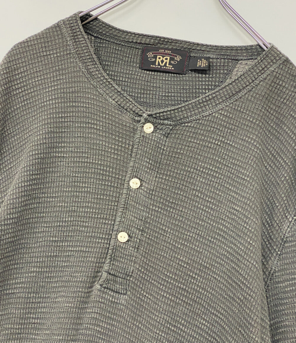 RRL RALPH LAUREN ダブルアール エル ラルフローレン 長袖Ｔシャツ サーマル ヘンリー ブラック メンズ SIZE L