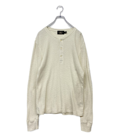 RRL RALPH LAUREN ダブルアール エル ラルフローレン 長袖Ｔシャツ サーマル ヘンリー ナチュラル メンズ SIZE L