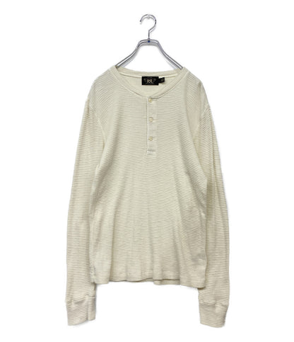 RRL RALPH LAUREN ダブルアール エル ラルフローレン 長袖Ｔシャツ サーマル ヘンリー ナチュラル メンズ SIZE L