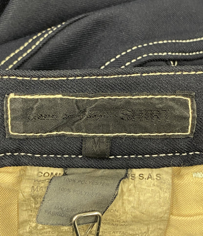 COMME des GARCONS SHIRT パンツ パッチワーク ポリエステル ネイビー W24131 メンズ SIZE M コムデギャルソンシャツ