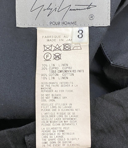 YOHJI YAMAMOTO POUR HOMME サイドボタンリネンパンツ 23SS メンズ SIZE 3 ヨウジヤマモトプールオム
