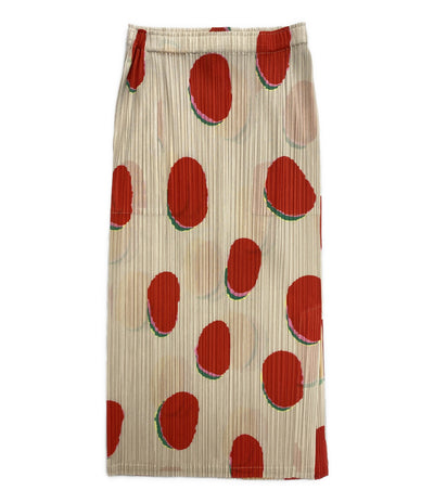 PLEATS PLEASE スカート BEAN DOTS 総柄 24ss PP41JG675 レディース SIZE 3 プリーツプリーズ