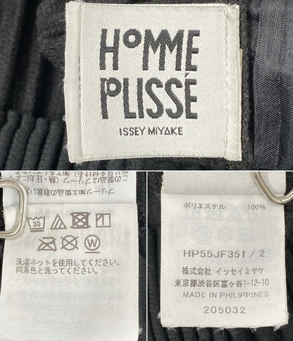 HOMME PLISSE ISSEY MIYAKE プリーツパンツ ブラック Basics Pant メンズ SIZE 2 オム プリッセ イッセイミヤケ