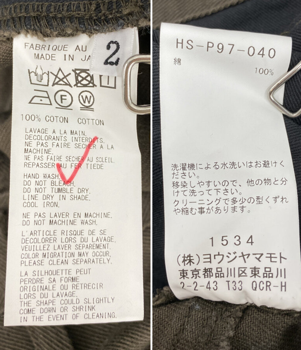 YOHJI YAMAMOTO カーゴパンツ カーキ HO-P97-040 メンズ SIZE 2 ヨウジヤマモト
