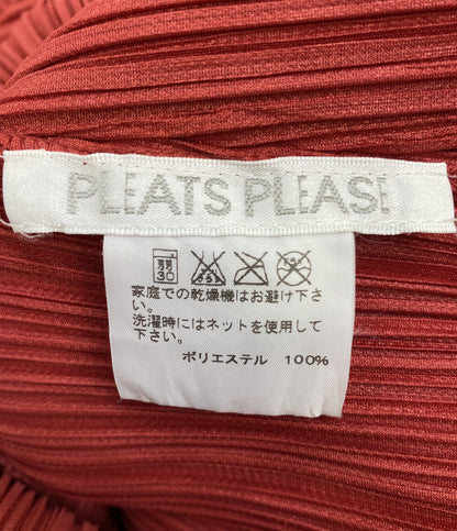 美品 PLEATS PLEASE 長袖ワンピース プリーツロングチュニック PP43-JT184 レディース SIZE 3 プリーツプリーズ
