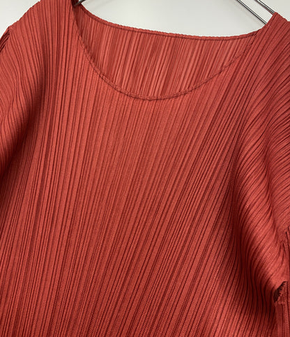 美品 PLEATS PLEASE 長袖ワンピース プリーツロングチュニック PP43-JT184 レディース SIZE 3 プリーツプリーズ