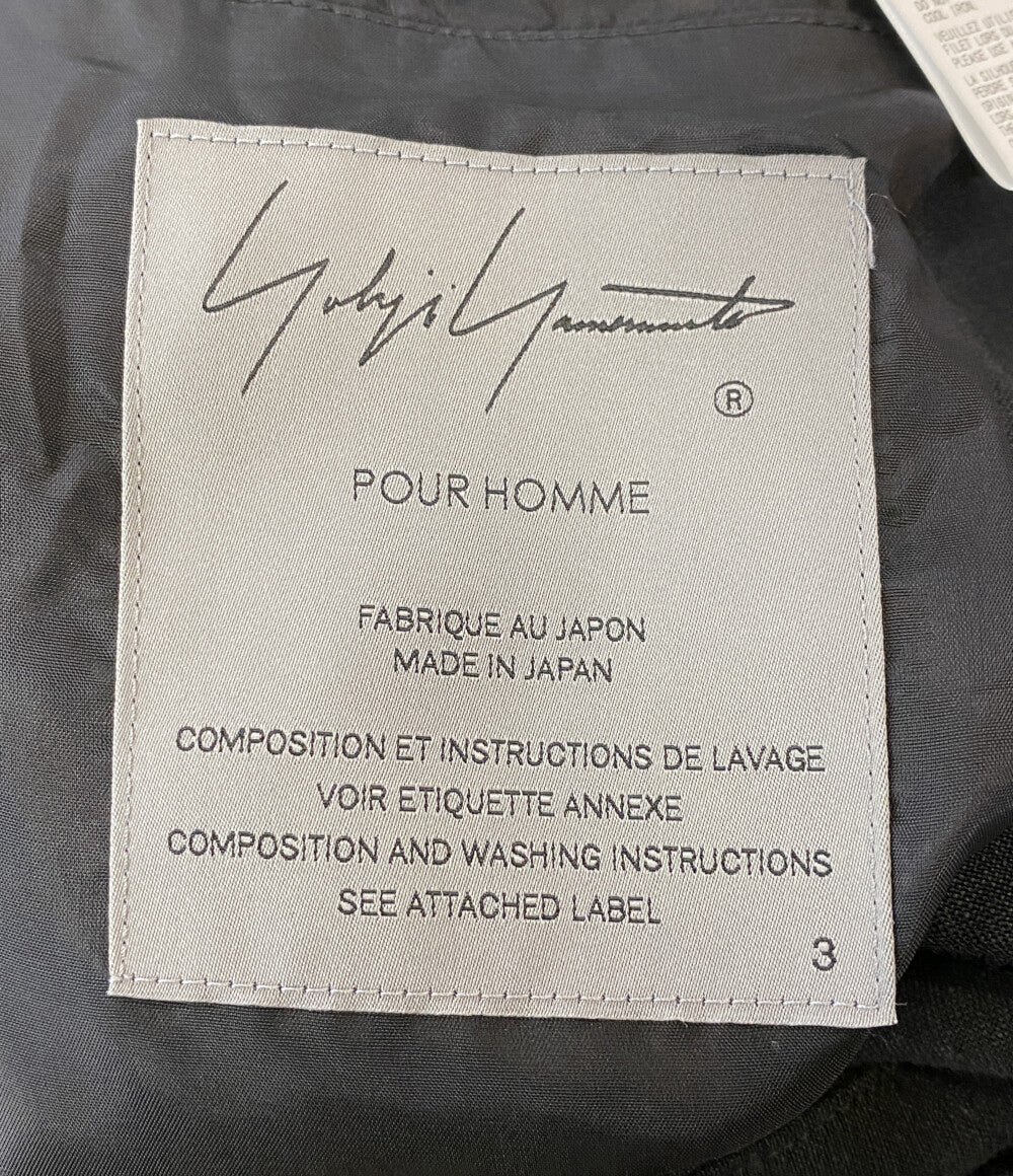 Yohji Yamamoto POUR HOMME テーラードジャケット LI RYCANVAS DOUBLE FRONT JACKET 24SS HS-J12-308 メンズ SIZE 3 ヨウジヤマモトプールオム