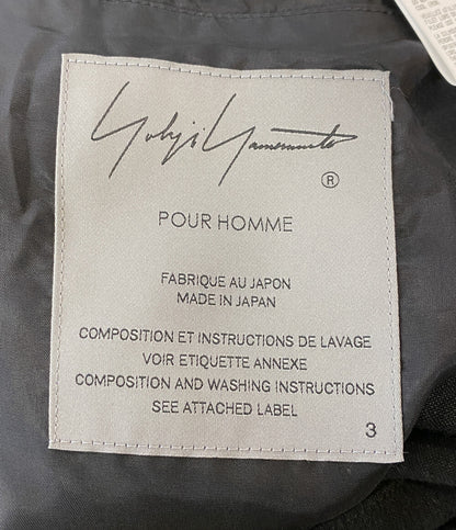 Yohji Yamamoto POUR HOMME テーラードジャケット LI RYCANVAS DOUBLE FRONT JACKET 24SS HS-J12-308 メンズ SIZE 3 ヨウジヤマモトプールオム