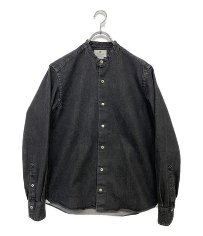 GIANNETTO デニムノーカラーシャツ イタリア製 メンズ SIZE 39 ジャンネット
