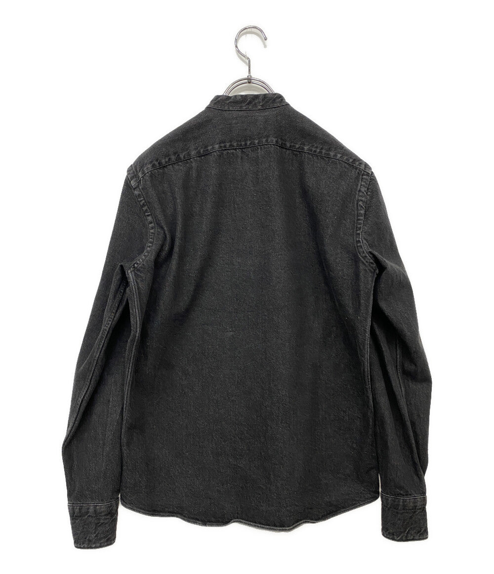 GIANNETTO デニムノーカラーシャツ イタリア製 メンズ SIZE 39 ジャンネット