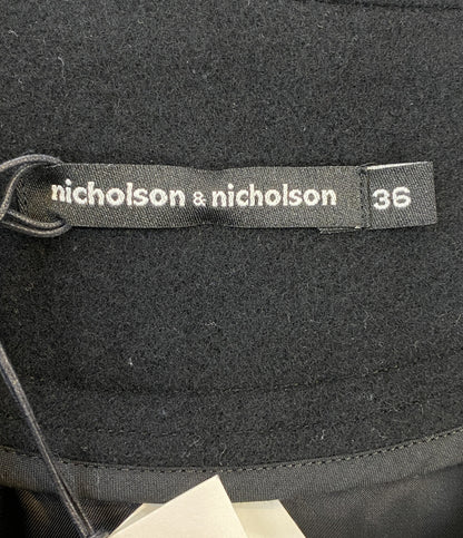 美品 nicholson&nicholson ニコルソンアンドニコルソン ピーコート MY SHAWL レディース SIZE 36