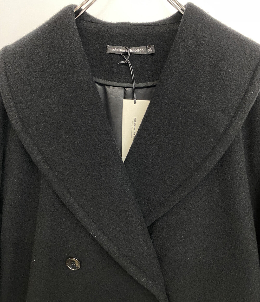美品 nicholson&nicholson ニコルソンアンドニコルソン ピーコート MY SHAWL レディース SIZE 36