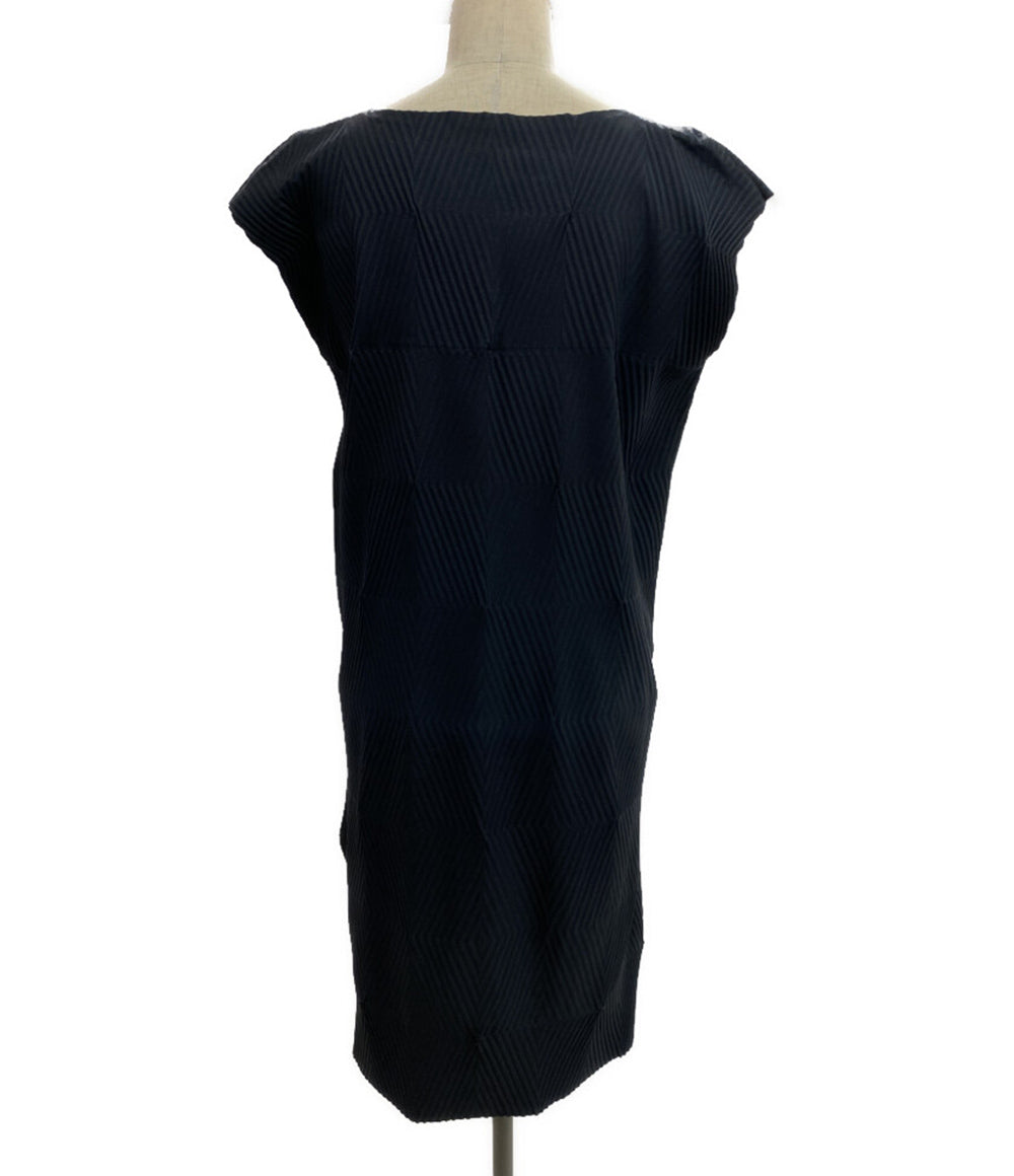 ISSEY MIYAKE フレンチスリーブワンピース ISSEY MIYAKE ベイクド ストレッチ IM91FH031 レディース SIZE 2 イッセイミヤケ