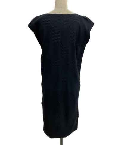 ISSEY MIYAKE フレンチスリーブワンピース ISSEY MIYAKE ベイクド ストレッチ IM91FH031 レディース SIZE 2 イッセイミヤケ