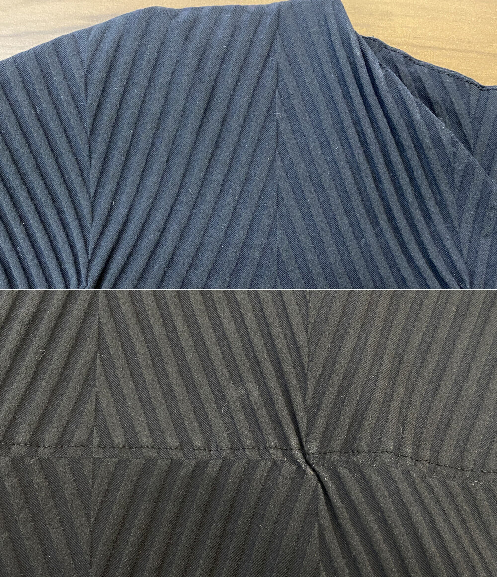 ISSEY MIYAKE フレンチスリーブワンピース ISSEY MIYAKE ベイクド ストレッチ IM91FH031 レディース SIZE 2 イッセイミヤケ