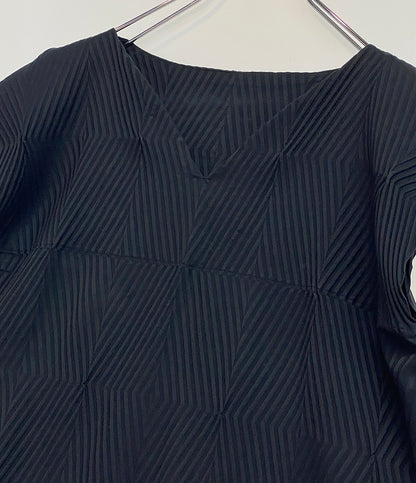 ISSEY MIYAKE フレンチスリーブワンピース ISSEY MIYAKE ベイクド ストレッチ IM91FH031 レディース SIZE 2 イッセイミヤケ