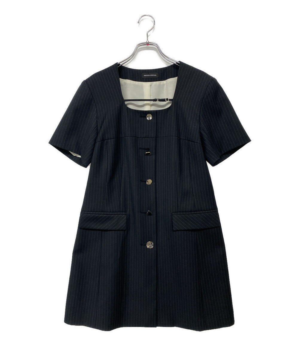 MAISON SPECIAL メゾンスペシャル 半袖ワンピース Square SilhouetteTailor 21242265802 レディース SIZE 38