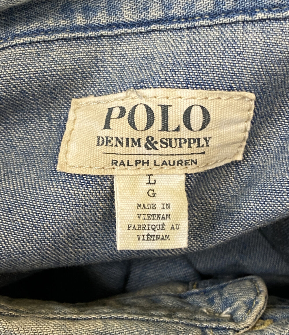 美品 POLO RALPH LAUREN 長袖シャツ DENIM&SUPPLY デニム ウエスタン メンズ SIZE L ポロ・ラルフローレン