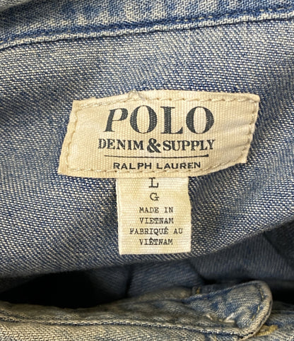 美品 POLO RALPH LAUREN 長袖シャツ DENIM&SUPPLY デニム ウエスタン メンズ SIZE L ポロ・ラルフローレン