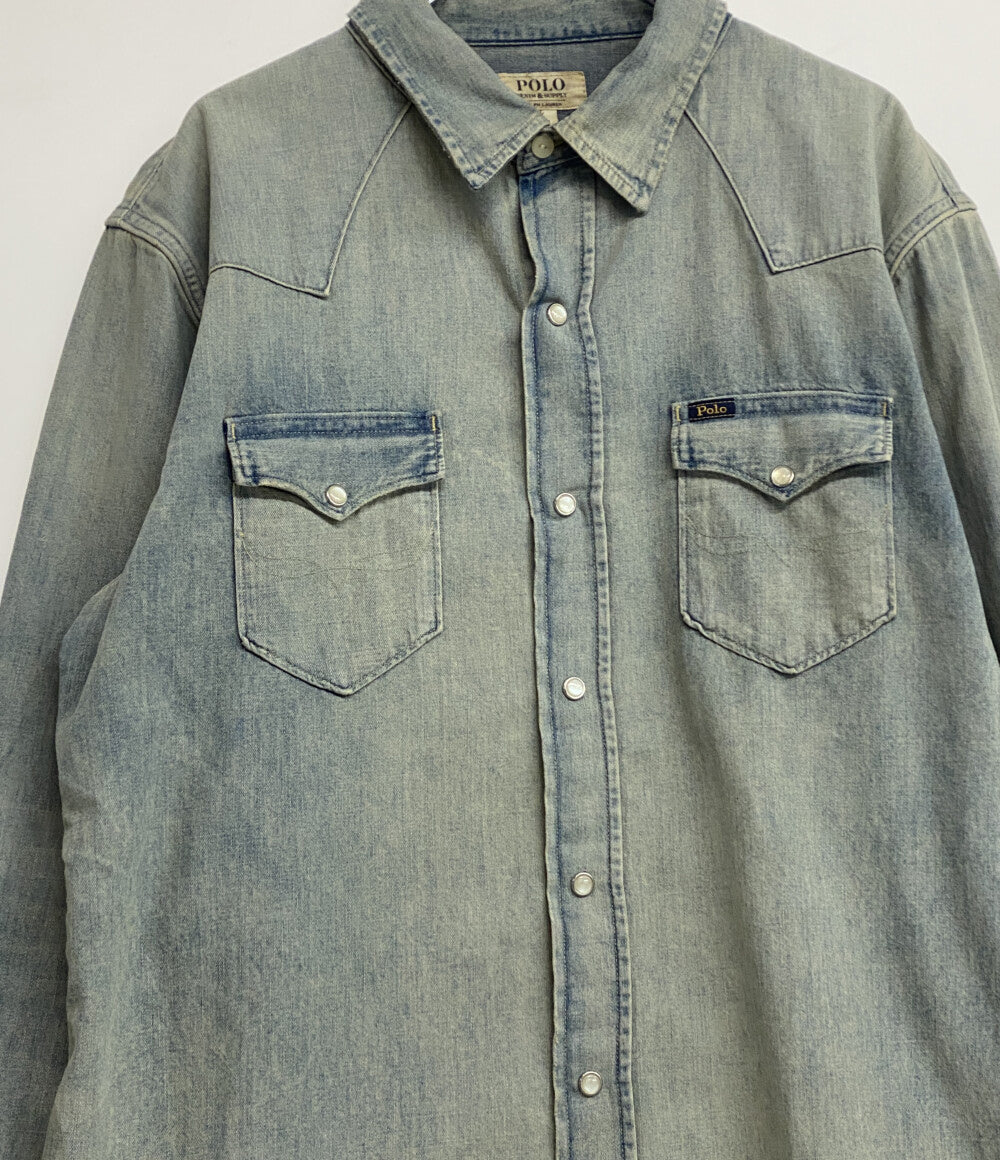 美品 POLO RALPH LAUREN 長袖シャツ DENIM&SUPPLY デニム ウエスタン メンズ SIZE L ポロ・ラルフローレン