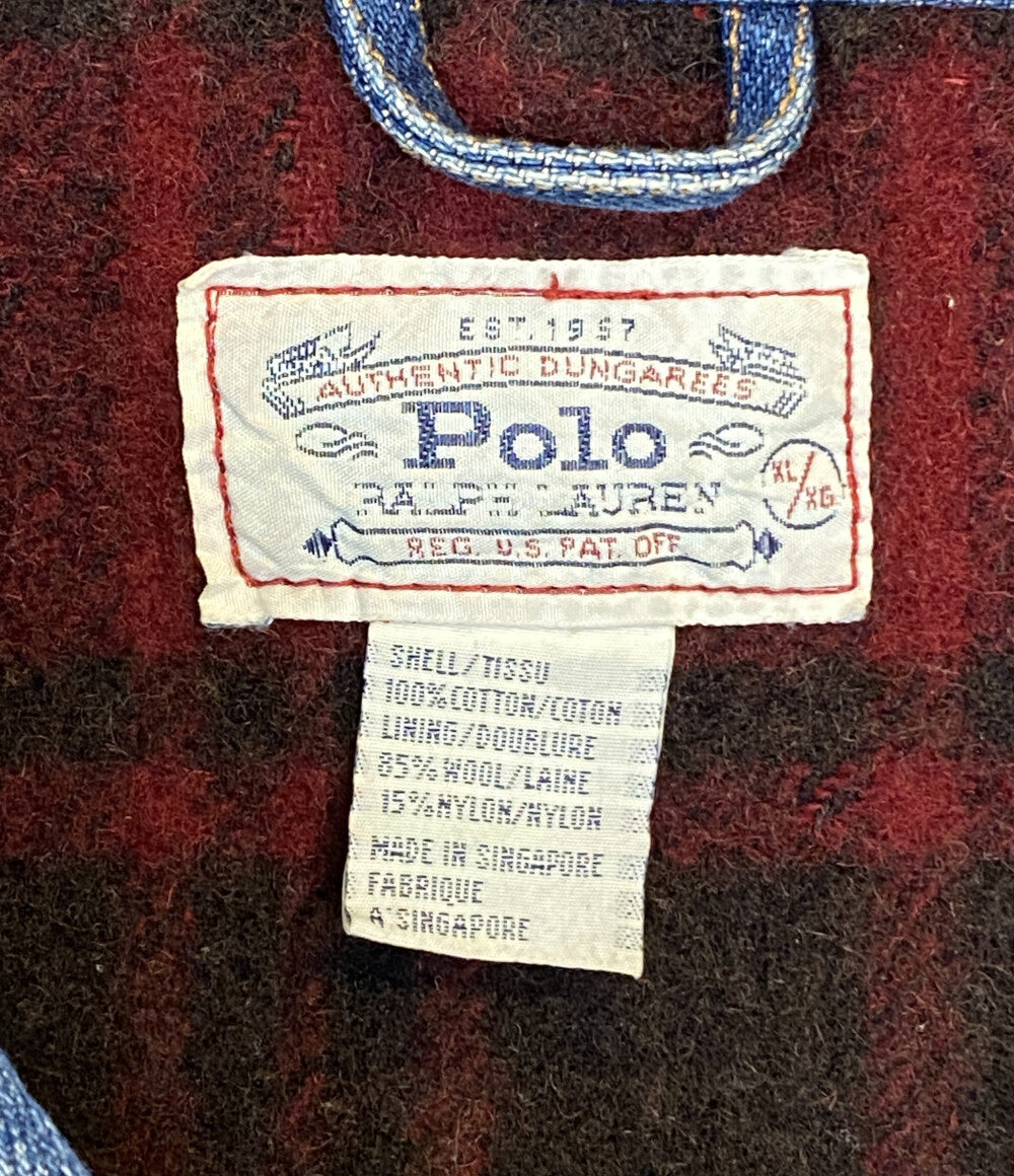 POLO RALPH LAUREN デニムジャケット 白タグ ワーク 90s メンズ SIZE