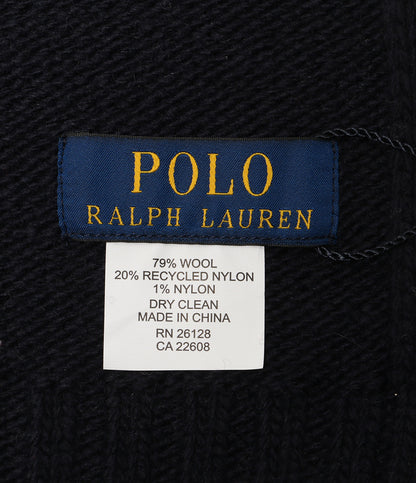 美品 POLO RALPH LAUREN ストール 星条旗 アメフラ ネイビー RL メンズ ポロ・ラルフローレン