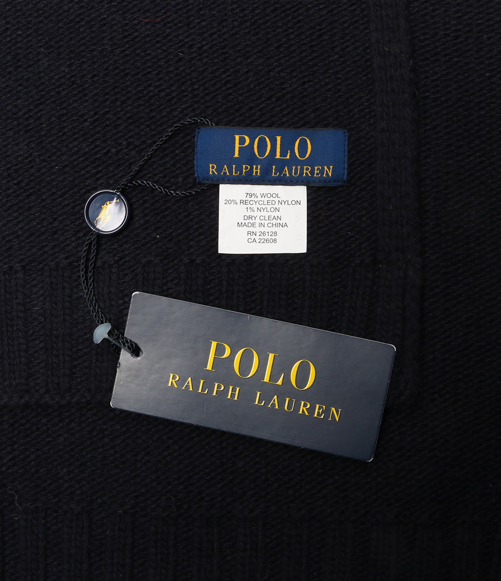 美品 POLO RALPH LAUREN ストール 星条旗 アメフラ ネイビー RL メンズ ポロ・ラルフローレン