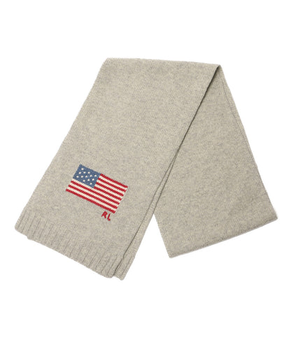 美品 POLO RALPH LAUREN マフラー 星条旗 アメフラ グレー RL メンズ ポロ・ラルフローレン