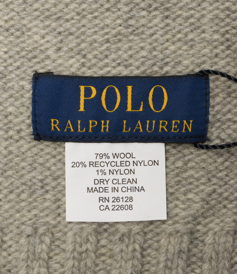 美品 POLO RALPH LAUREN マフラー 星条旗 アメフラ グレー RL メンズ ポロ・ラルフローレン