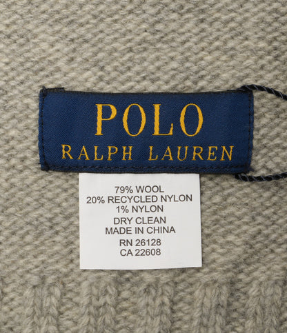 美品 POLO RALPH LAUREN マフラー 星条旗 アメフラ グレー RL メンズ ポロ・ラルフローレン