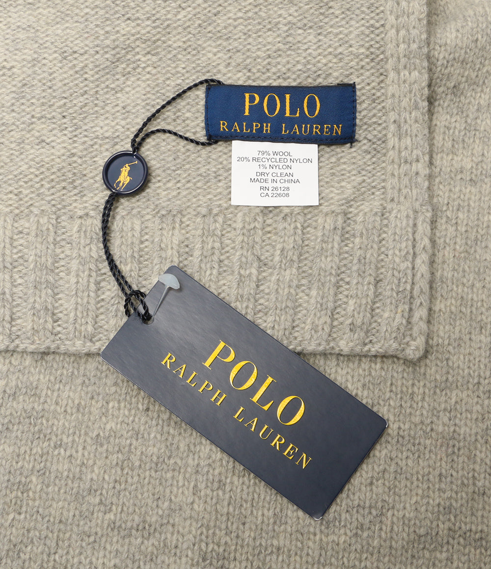 美品 POLO RALPH LAUREN マフラー 星条旗 アメフラ グレー RL メンズ ポロ・ラルフローレン