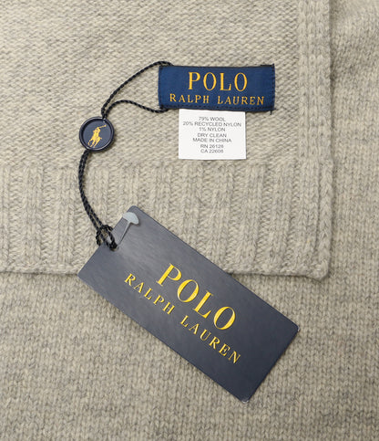 美品 POLO RALPH LAUREN マフラー 星条旗 アメフラ グレー RL メンズ ポロ・ラルフローレン