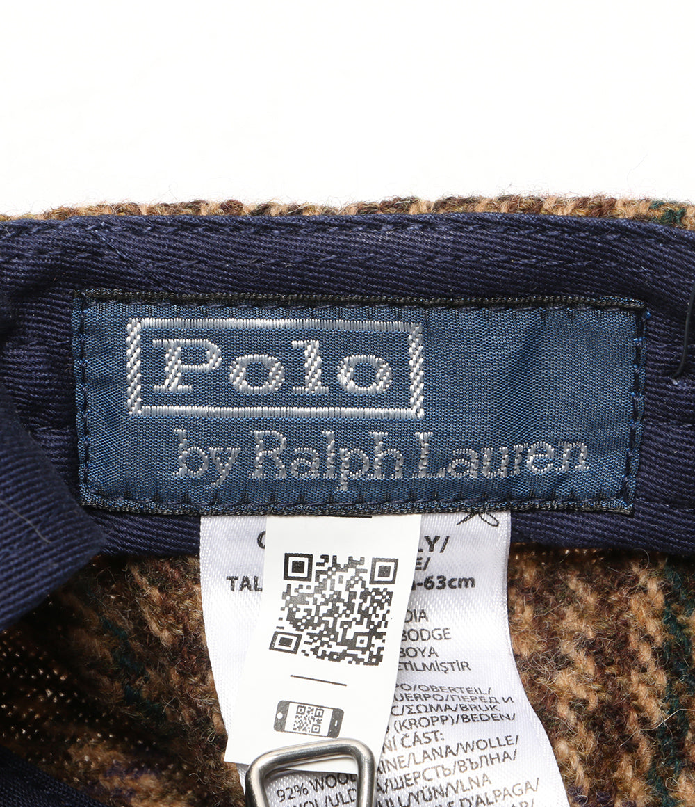 美品 POLO RALPH LAUREN CP-93 ロングビル ツイード キャップ メンズ