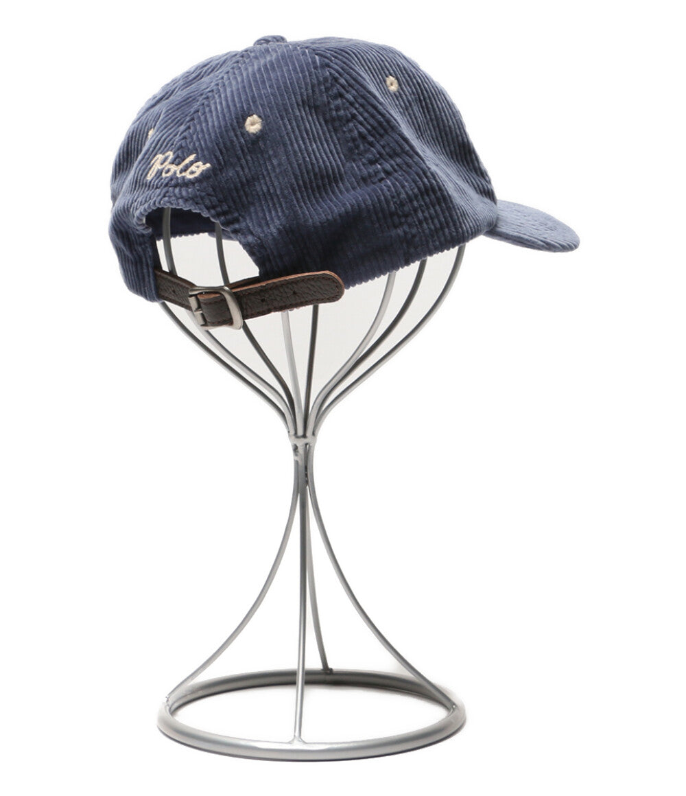 美品 POLO RALPH LAUREN The Ralphロゴ コーデュロイ ボールキャップ