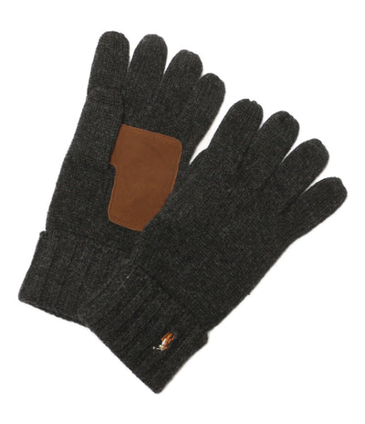 美品 POLO RALPH LAUREN 手袋 グローブ ポニー スエードパッチ チャコールグレー メンズ SIZE ONE SIZE ポロ・ラルフローレン