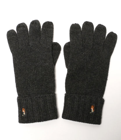美品 POLO RALPH LAUREN 手袋 グローブ ポニー スエードパッチ チャコールグレー メンズ SIZE ONE SIZE ポロ・ラルフローレン
