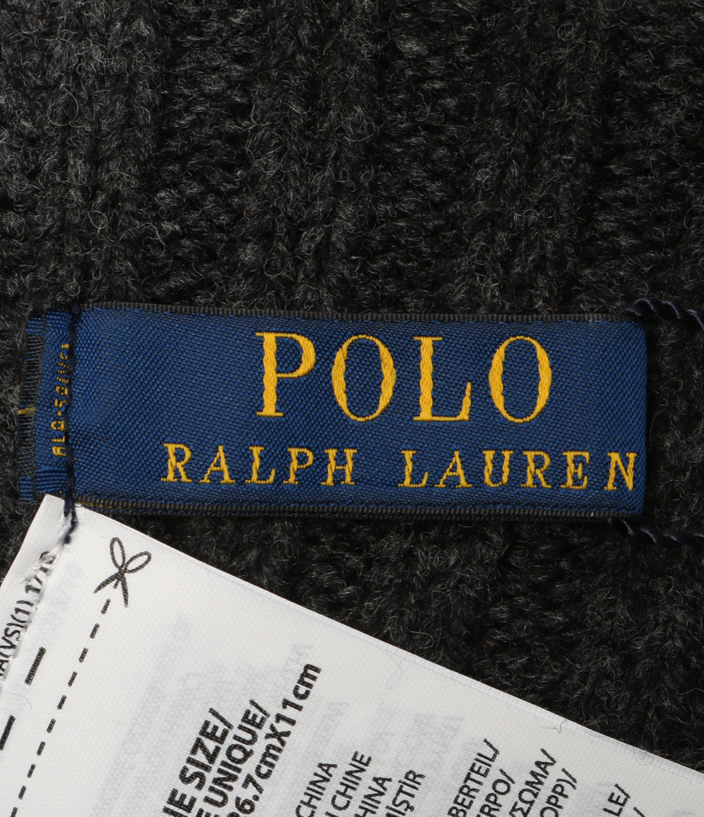 美品 POLO RALPH LAUREN 手袋 グローブ ポニー スエードパッチ チャコールグレー メンズ SIZE ONE SIZE ポロ・ラルフローレン