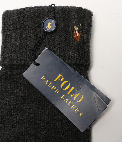 美品 POLO RALPH LAUREN 手袋 グローブ ポニー スエードパッチ チャコールグレー メンズ SIZE ONE SIZE ポロ・ラルフローレン
