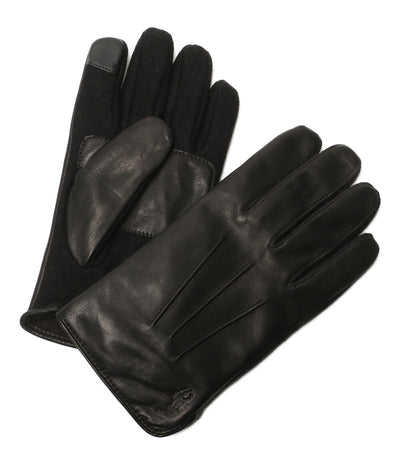 美品 POLO RALPH LAUREN 手袋 インシュレイテッド シープスキン パネルドタッチ グローブ メンズ ポロ・ラルフローレン